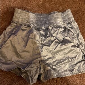 GAP Metallic Silver Women's Athletic Shorts